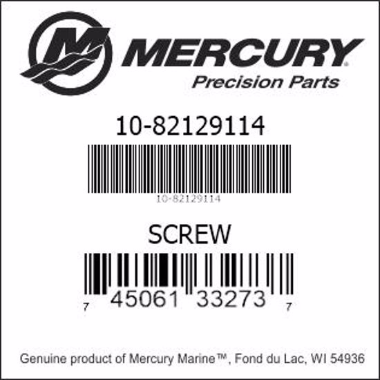 Bar codes for Mercury Marine part number 10-82129114