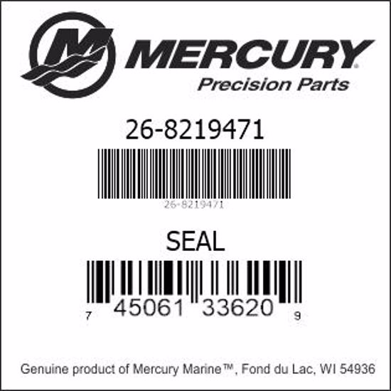 Bar codes for Mercury Marine part number 26-8219471