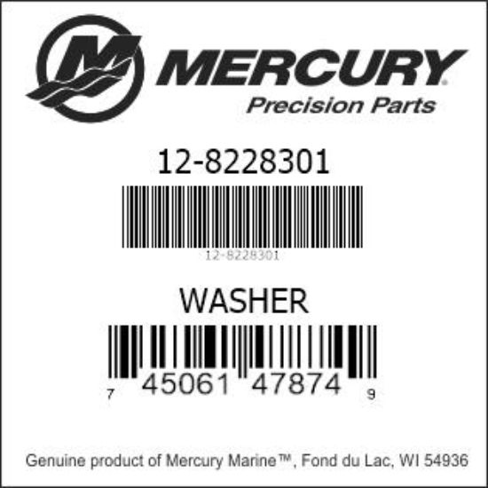 Bar codes for Mercury Marine part number 12-8228301