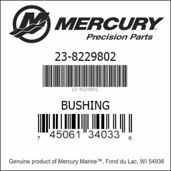 Bar codes for Mercury Marine part number 23-8229802