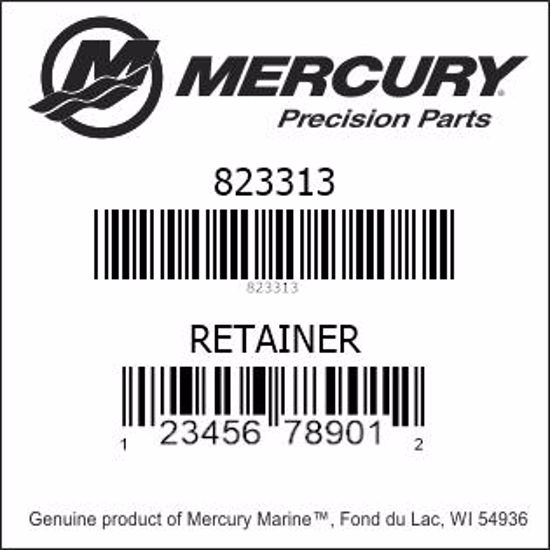 Bar codes for Mercury Marine part number 823313