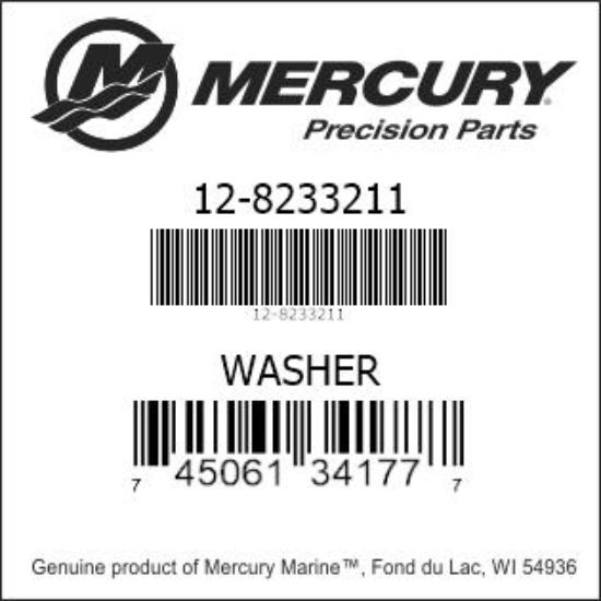 Bar codes for Mercury Marine part number 12-8233211