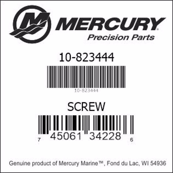 Bar codes for Mercury Marine part number 10-823444
