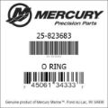 Bar codes for Mercury Marine part number 25-823683