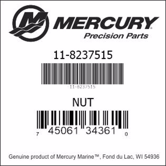 Bar codes for Mercury Marine part number 11-8237515