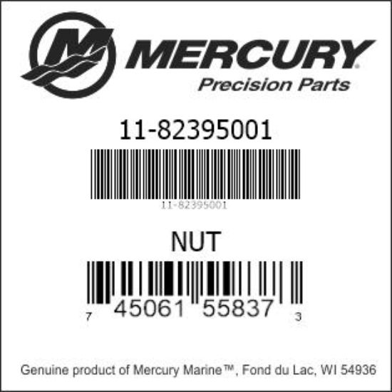 Bar codes for Mercury Marine part number 11-82395001