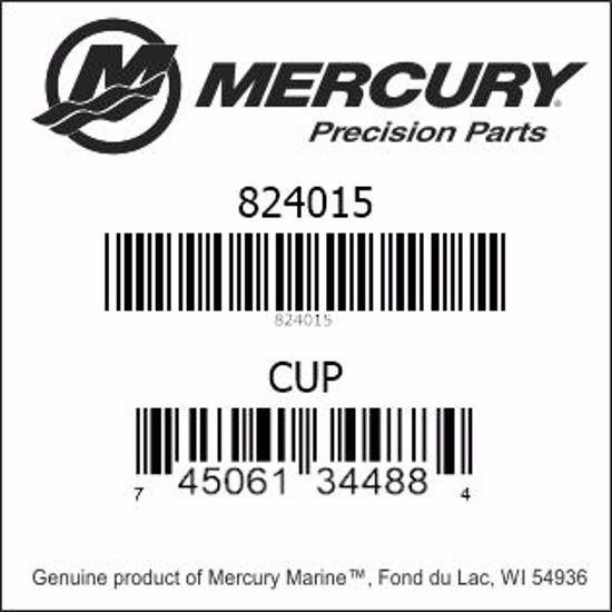 Bar codes for Mercury Marine part number 824015