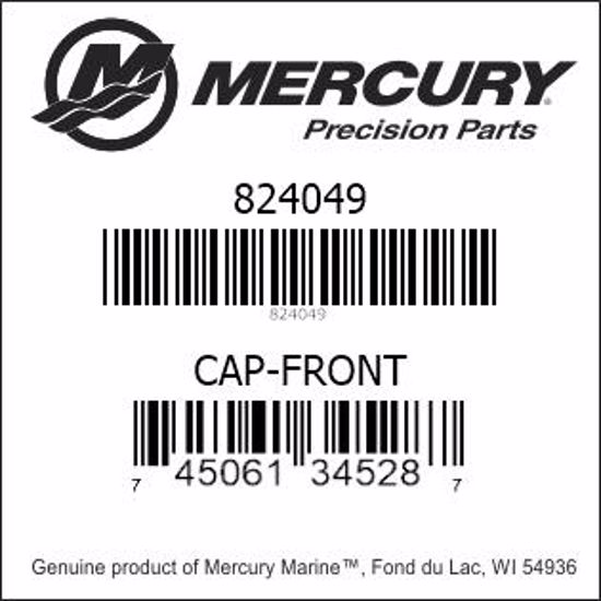 Bar codes for Mercury Marine part number 824049