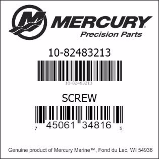 Bar codes for Mercury Marine part number 10-82483213