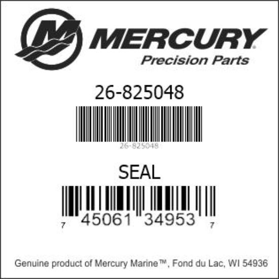 Bar codes for Mercury Marine part number 26-825048