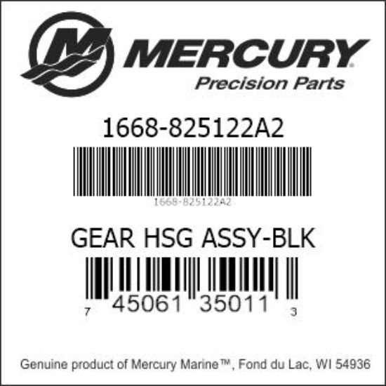 Bar codes for Mercury Marine part number 1668-825122A2