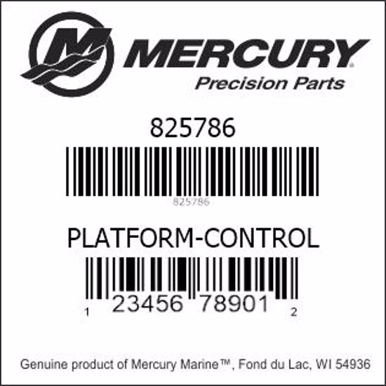 Bar codes for Mercury Marine part number 825786