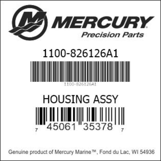 Bar codes for Mercury Marine part number 1100-826126A1