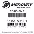 Bar codes for Mercury Marine part number 17-826432A2