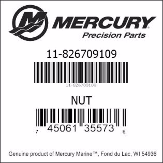 Bar codes for Mercury Marine part number 11-826709109