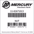 Bar codes for Mercury Marine part number 11-82671013