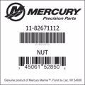 Bar codes for Mercury Marine part number 11-82671112