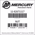 Bar codes for Mercury Marine part number 11-82671117