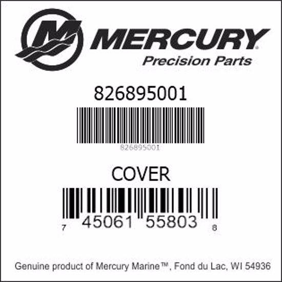 Bar codes for Mercury Marine part number 826895001