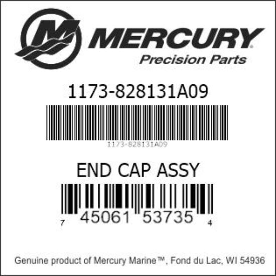 Bar codes for Mercury Marine part number 1173-828131A09