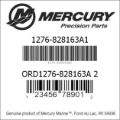 Bar codes for Mercury Marine part number 1276-828163A1