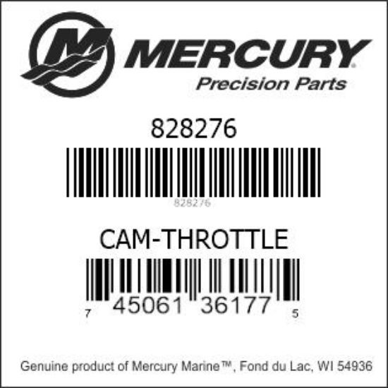 Bar codes for Mercury Marine part number 828276