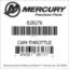 Mercury Marine part number 828276 CAM-THROTTLE Bar codes for Mercury Marine part number 828276