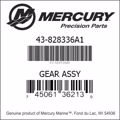 Bar codes for Mercury Marine part number 43-828336A1