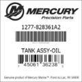 Bar codes for Mercury Marine part number 1277-828361A2