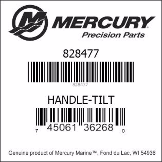 Bar codes for Mercury Marine part number 828477