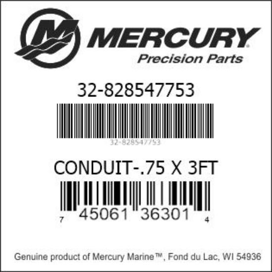 Bar codes for Mercury Marine part number 32-828547753