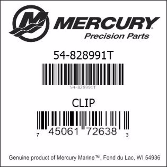 Bar codes for Mercury Marine part number 54-828991T