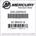 Bar codes for Mercury Marine part number 1641-8294A19