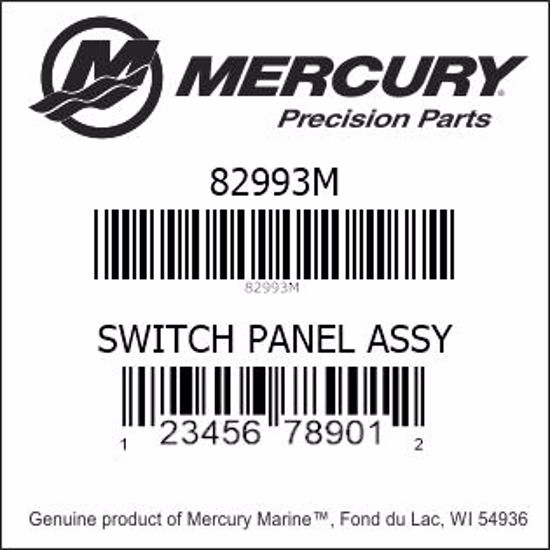 Bar codes for Mercury Marine part number 82993M