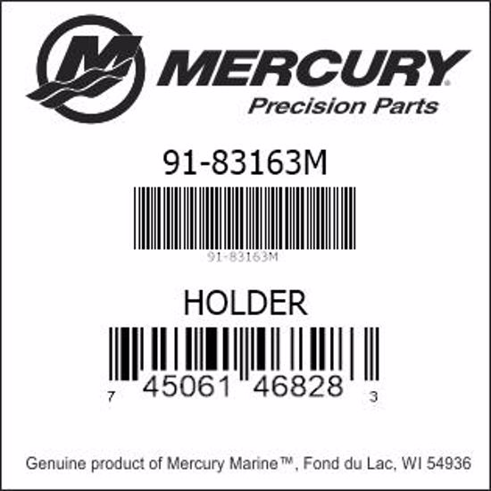 Bar codes for Mercury Marine part number 91-83163M