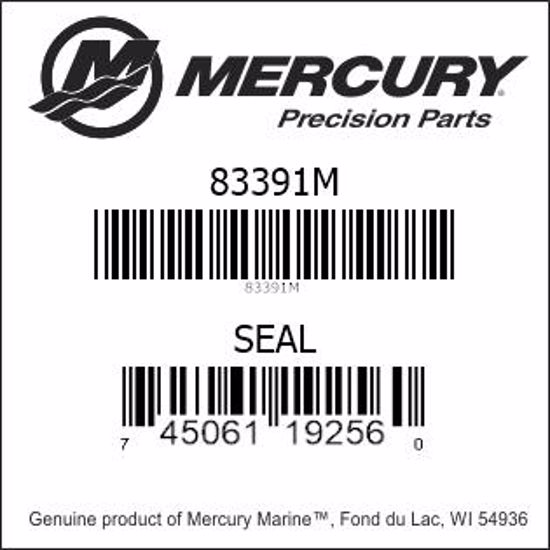 Bar codes for Mercury Marine part number 83391M