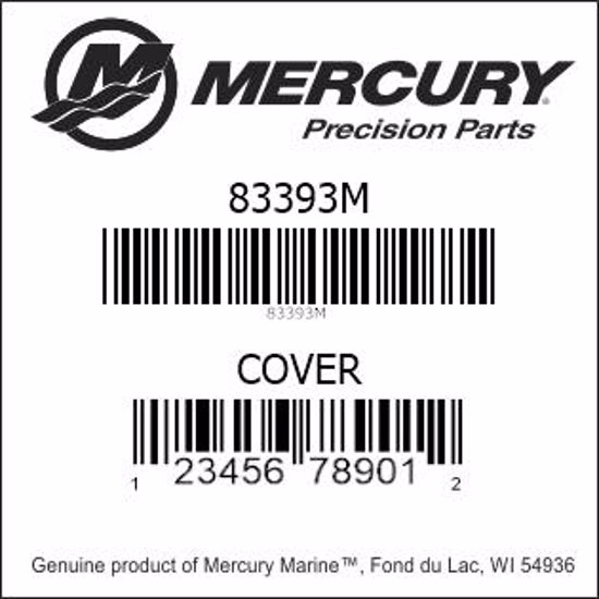 Bar codes for Mercury Marine part number 83393M