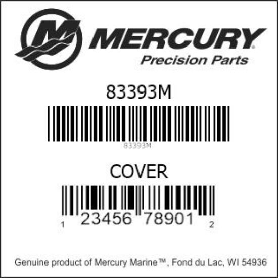 Bar codes for Mercury Marine part number 83393M