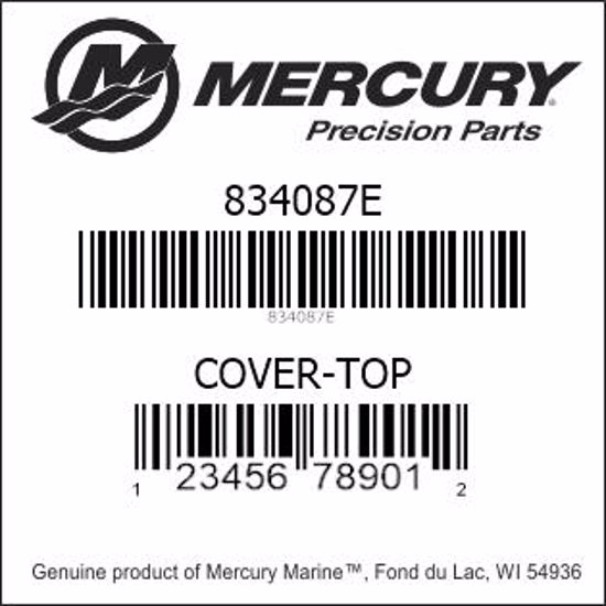 Bar codes for Mercury Marine part number 834087E
