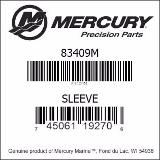 Bar codes for Mercury Marine part number 83409M