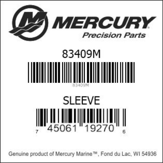 Bar codes for Mercury Marine part number 83409M