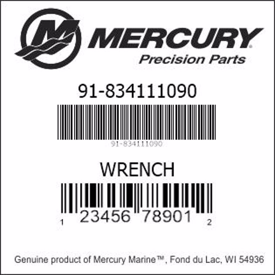 Bar codes for Mercury Marine part number 91-834111090
