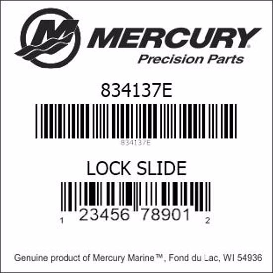 Bar codes for Mercury Marine part number 834137E