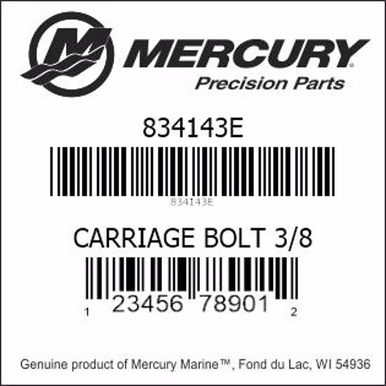Bar codes for Mercury Marine part number 834143E