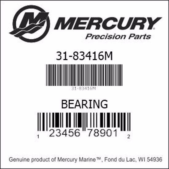 Bar codes for Mercury Marine part number 31-83416M