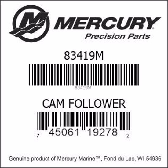 Bar codes for Mercury Marine part number 83419M