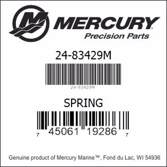 Bar codes for Mercury Marine part number 24-83429M