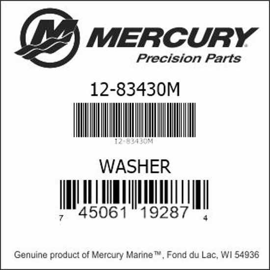 Bar codes for Mercury Marine part number 12-83430M