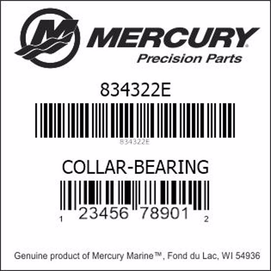 Bar codes for Mercury Marine part number 834322E