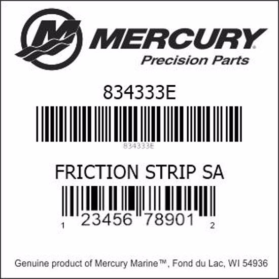 Bar codes for Mercury Marine part number 834333E